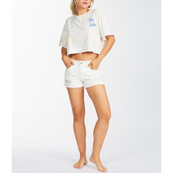 Billabong Tops - New ~ BILLABONG ~  White Cotton BOXY Short Sleeve T-Shirt Size XS